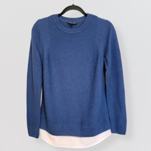 Hillary Radley Ribbed Mock Layer Blue Sweater S - Picture 11 of 11